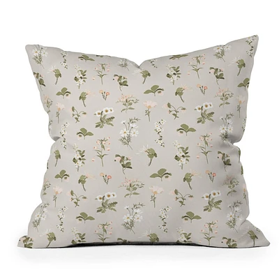 26x26 Deny Designs Iveta Abolina Pineberry Botanical Outdoor Throw Pillow Beige