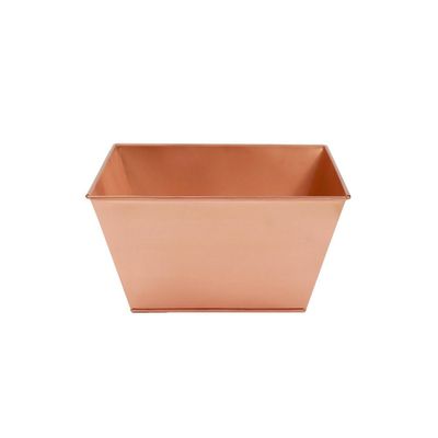 ACHLA Designs 12.5 Wide Indoor/Outdoor Square Galvanized Steel Flower Box Copper Plated: Durable, Weather-Resistant