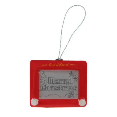 Etch A Sketch Decoupage Christmas Tree Ornament