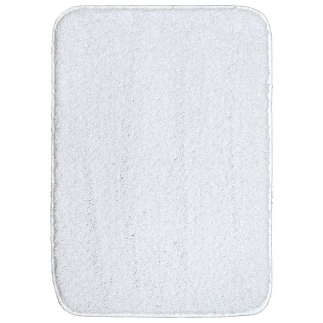 17x24 Gramercy Washable Bath Rug White - Garland Rug: Non-Slip, Machine Made, Low Pile, Tufted Bath Mat