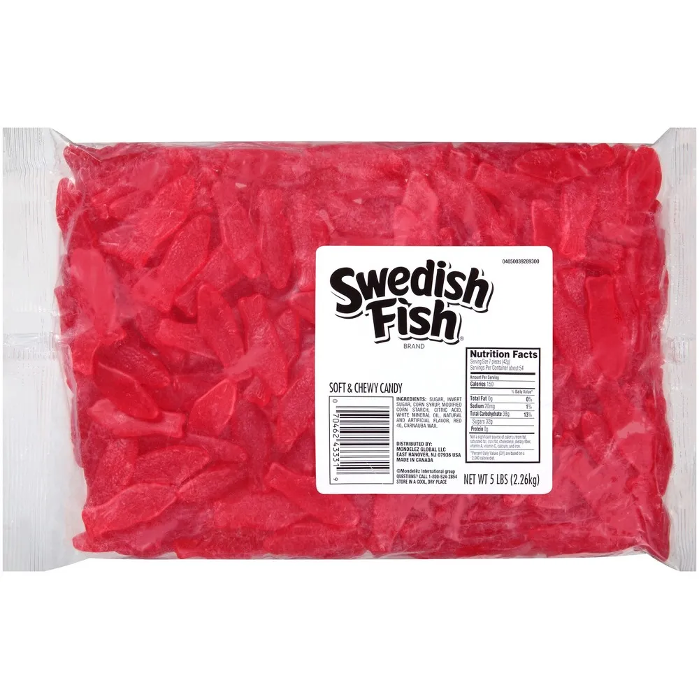 Swedish Fish Soft & Chew Candy Red - 5lb