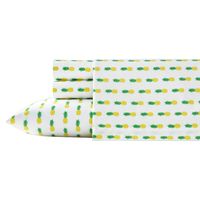 Twin Printed Pattern Percale Cotton Sheet Set Pineapples - Poppy & Fritz