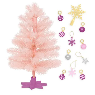 Our Generation Snowflakes & Sparkles Pink Holiday Tree Accessory Set for 18 Dolls