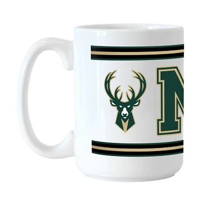 NBA Milwaukee Bucks Stripe Sublimated Mug - 15oz