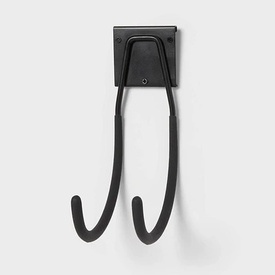 Extension Cord and Hose Garage Hook - Brightroom: Steel Wall Storage, Powder-Coated, 30lb Capacity, Black