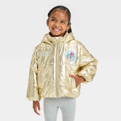 Toddler Girls Bluey Puffer Coat