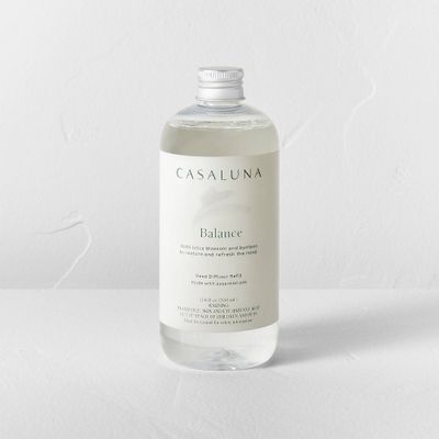 350ml Balance Reed Diffuser Refills Clear - Casaluna: Bamboo & Lotus Aromatherapy, No Battery Required