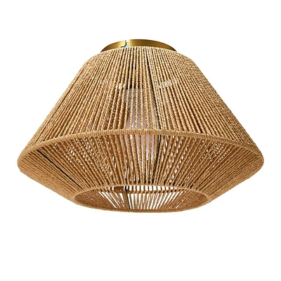 Storied Home Coastal Ceiling Lamp with Shade : Flush Mount, ETL & UL Listed