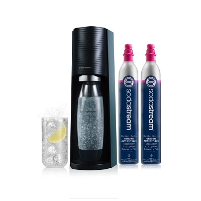 SodaStream Terra Sparkling Water Maker with Extra CO2 Cylinder and Carbonating Bottle