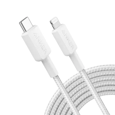 Anker 10 Braided Lightning to USB-C Fast Charging Cable - White