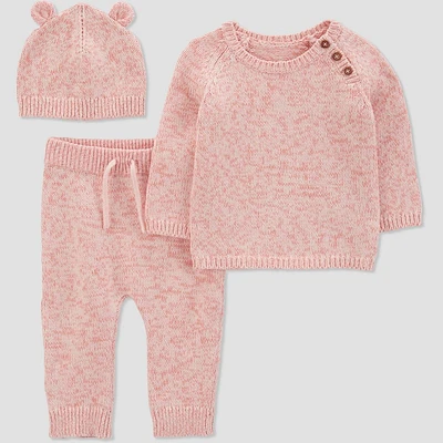 Carters Just One You Baby Girls Marled Top & Bottom Set