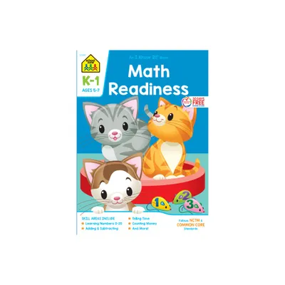 School Zone Math Readiness Grades K-1 Workbook - (Paperback)