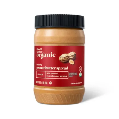 Organic No Stir Creamy Peanut Butter - 16oz - Good & Gather