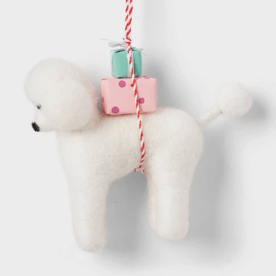 Felted Wool Standard Poodle Dog Christmas Tree Ornament - Wondershop