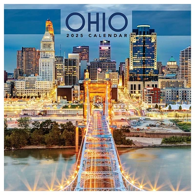 TF Publishing 2025 Wall Calendar 12x12 Ohio