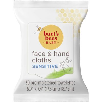 Burts Bees Face & Hand Cleansing Wipes - 30ct