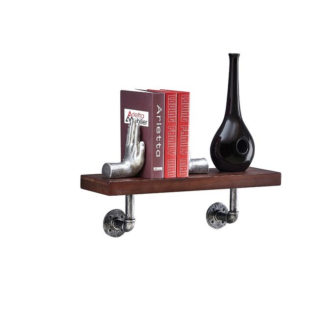 23.5 x 7.3 Industrial Pipe Wall Shelf  - Danya B.