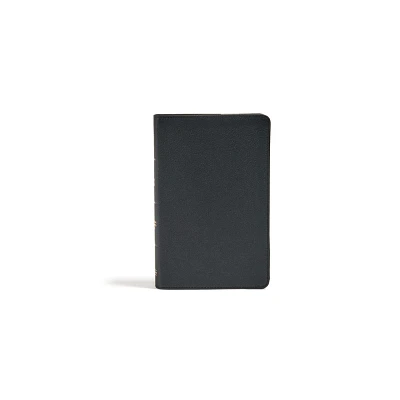 CSB Personal Size Bible, Black Genuine Leather - by Csb Bibles by Holman (Leather Bound)