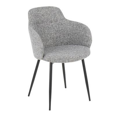 Boyne Industrial Chair  - LumiSource: Upholstered Seat, Metal Legs, for Dining Room