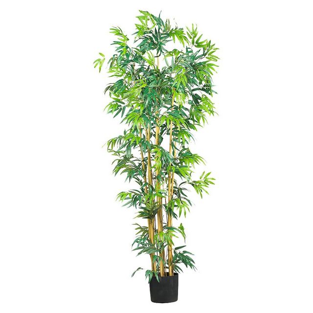 Nearly Natural 6 Bambusa Bamboo Silk Tree: Indoor Faux Plant with Pot, No Assembly Required