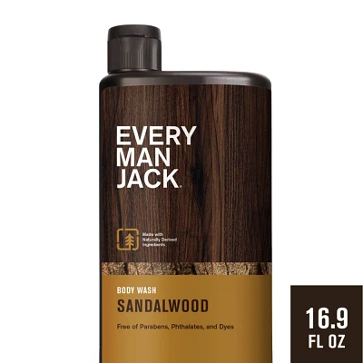 Every Man Jack Sandalwood Hydrating Mens Body Wash - 16.9 fl oz