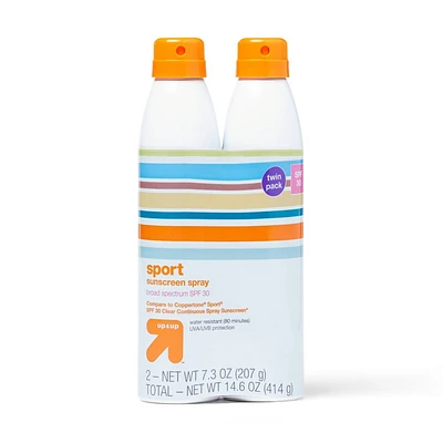 Sports Sunscreen Spray - SPF30 - 14.6oz/2pk - up & up