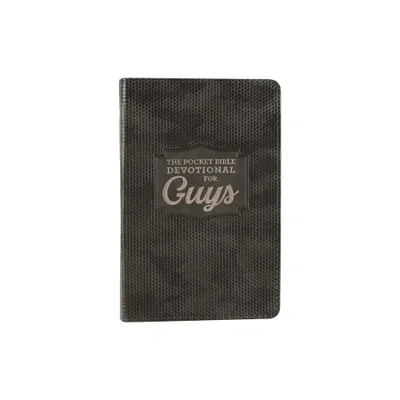 Pocket Bible Devotional for Guys Faux Leather - (Leather Bound)