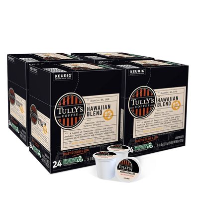 Tullys Coffee Hawaiian Blend, Single Serve Coffee Pods, Medium Roast - 96ct