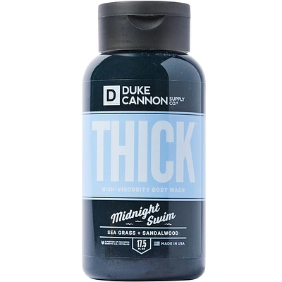 Duke Cannon Midnight Swim THICK Body Wash - Sea Grass & Sandalwood Body Wash for Men - 17.5 fl. oz