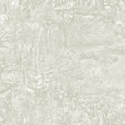 Tempaper & Co. Jungle Toile Removable Peel and Stick Wallpaper, Countryside Gray Toile, 56 sq. ft.