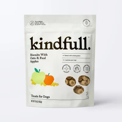 Biscuit with Oats and Real Apples Dog Treats - 16oz - Kindfull