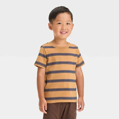 Toddler Boys Short Sleeve Jersey Knit Striped T-Shirt