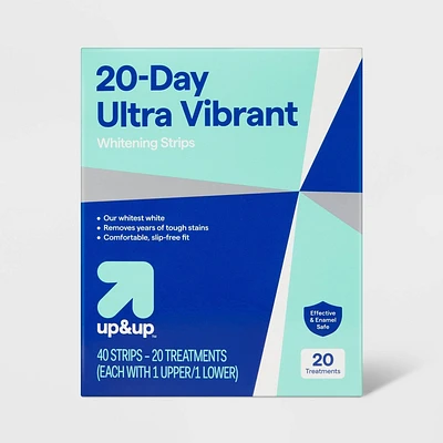 20-Day Ultra Vibrant Whitening Strips - up&up