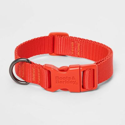 Basic Dog Adjustable Collar - Tomato Red