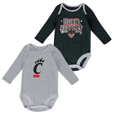 NCAA Cincinnati Bearcats Boys 2pk Long Sleeve Bodysuit