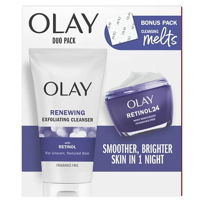 Olay Regenerist Retinol 24 + Peptide Face Wash and Moisturizer - Duo Pack - 5 fl oz/1.7oz