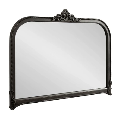 Kate & Laurel All Things Decor 40x30 Hubanks Arched Wall Mirror Black