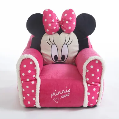 Disney Minnie Mouse Figural Bean Bag Kids Chair Pink