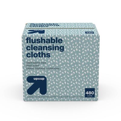 Flushable Cleansing Cloths - 8pk/60 ct - up & up