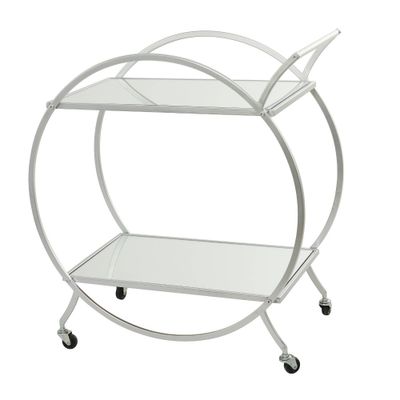 Contemporary Glam Metal Bar Cart  - Olivia & May