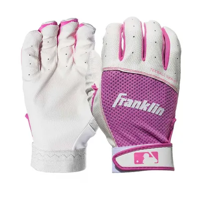 Franklin Sports Youth Tee ball Flex Series Batting Gloves - White/Pink