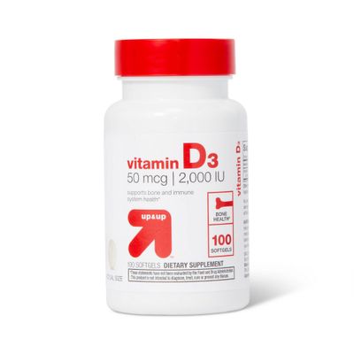 Vitamin D3 2000 IU (50 mcg) Bone Health and Immune Support Softgels - 100ct - up & up