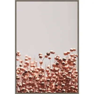 23 x 33 Dried Grass Copper IV by 1x Studio Framed Canvas Wall Art Print - Amanti Art: Modern Lithograph, Polystyrene Frame