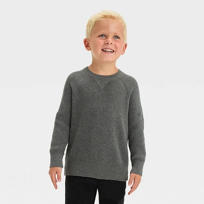 Toddler Boys Solid Crewneck Sweater