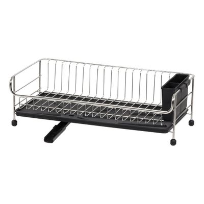 IRIS Stainless Steel Compact Dish Rack : Freestanding Dish Drying Rack, 16.9 x 9.05, Kitchen Dishrack