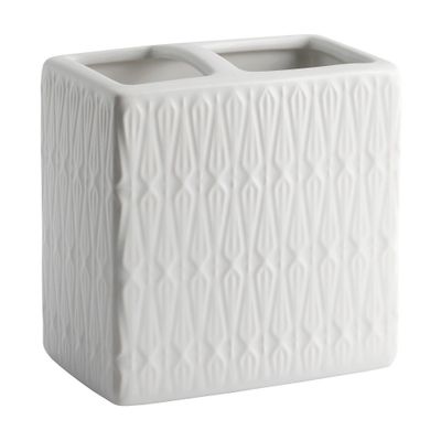 Kismet Toothbrush Holder - Allure Home Creations: Ceramic Bathroom Accessory, Abstract Pattern, 4.05 Height