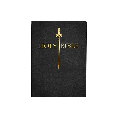 KJV Sword Bible, Large Print, Black Genuine Leather, Thumb Index - (King James Version Sword Bible) by Whitaker House (Leather Bound)