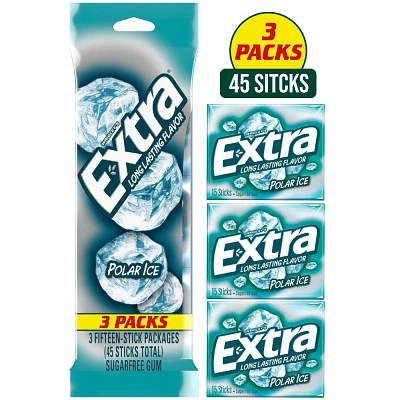 Extra Polar Ice Sugar-Free Gum Multipack - 15 sticks/3pk