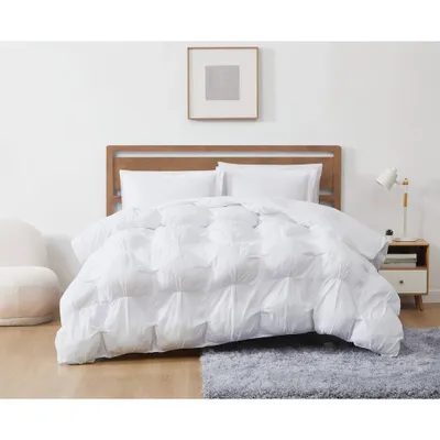 Truly Soft 3pc Full/Queen Cloud Puffer Comforter Set White: Microfiber, Machine Washable, Includes 2 Shams