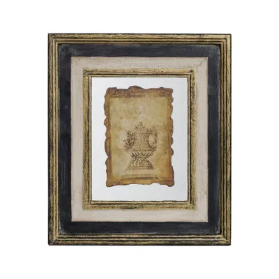 13x15 Lucian Antiqued Sculpture Wall Art Canvas: A&B Home, Vintage Style, Wood Composite Frame